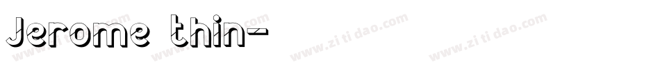 Jerome thin字体转换